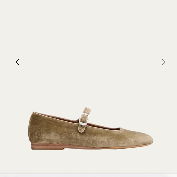 LE MONDE BERYLVelvet Mary Jane Ballerina Flats Size 41 EU (10/11 US)